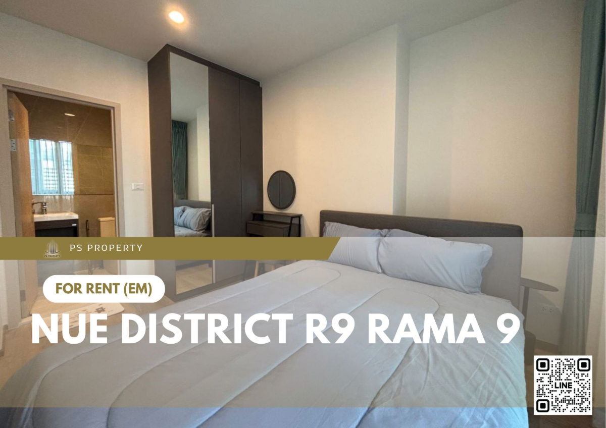 For Rent ✨ Nue District R9 Rama 9 ✨ Fully furnished with appliances, near MRT Rama 9.