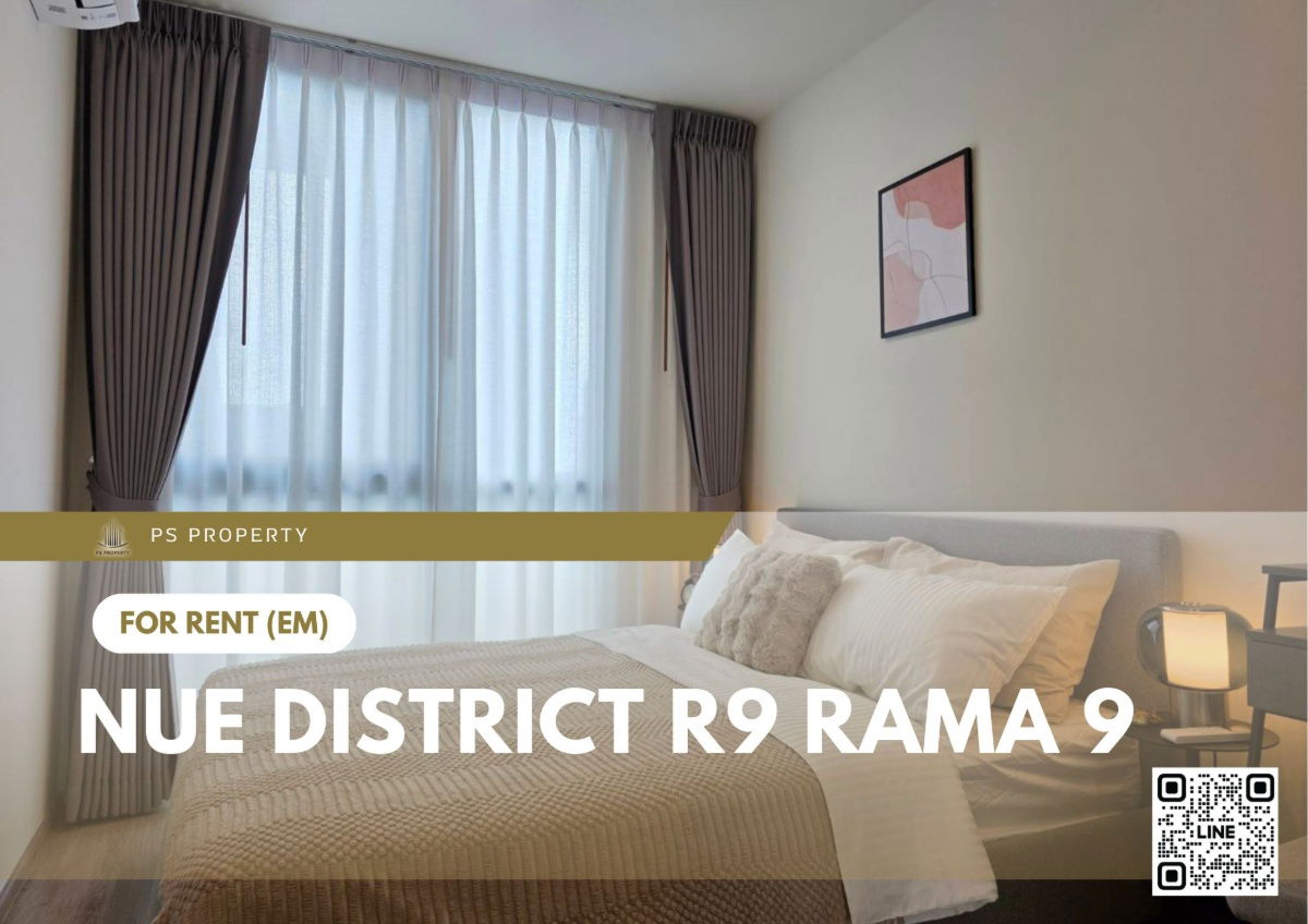 For Rent ✨ Nue District R9 Rama 9 ✨ Fully furnished with appliances, near MRT Rama 9.