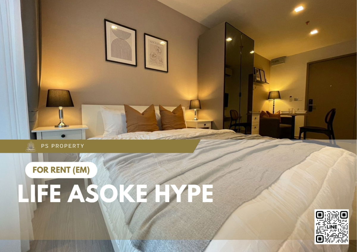For rent 📍 Life Asoke Hype 📍 Fully furnished with appliances. Near Airport Link Makkasan.