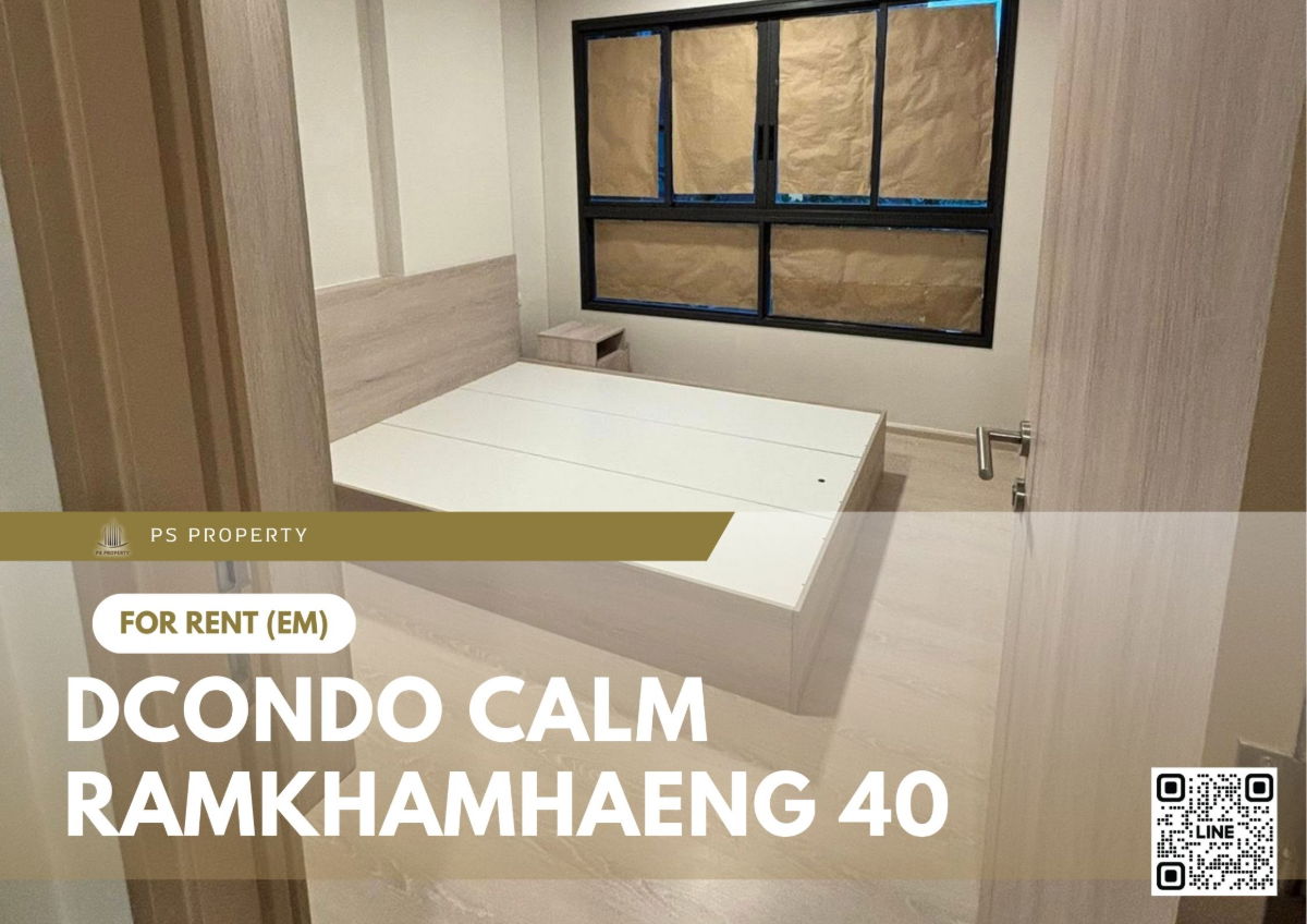 For Rent ✨ dcondo Calm Ramkhamhaeng 40 ✨ Fully furnished with appliances. Near MRT Orange Line.