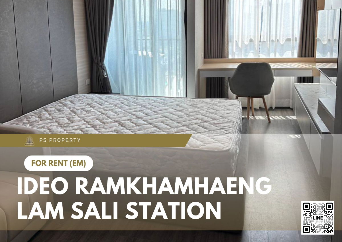 For rent 📍 Ideo Ramkhamhaeng - Lam Sali Station 📍 Fully furnished with appliances. Near MRT Lam Sali Intersection.