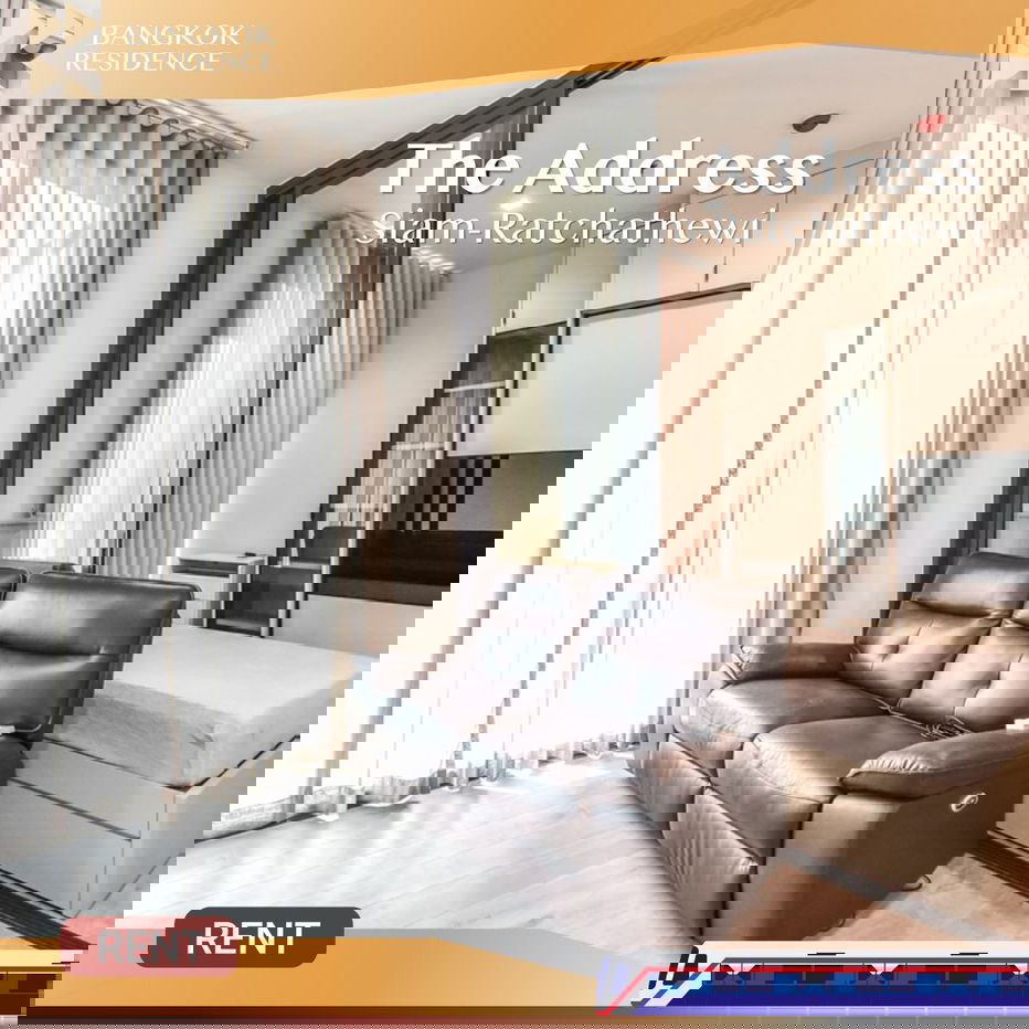 The Address Siam-Ratchathewi 🌟 Fully furnished unit with appliances, Near BTS Ratchathewi