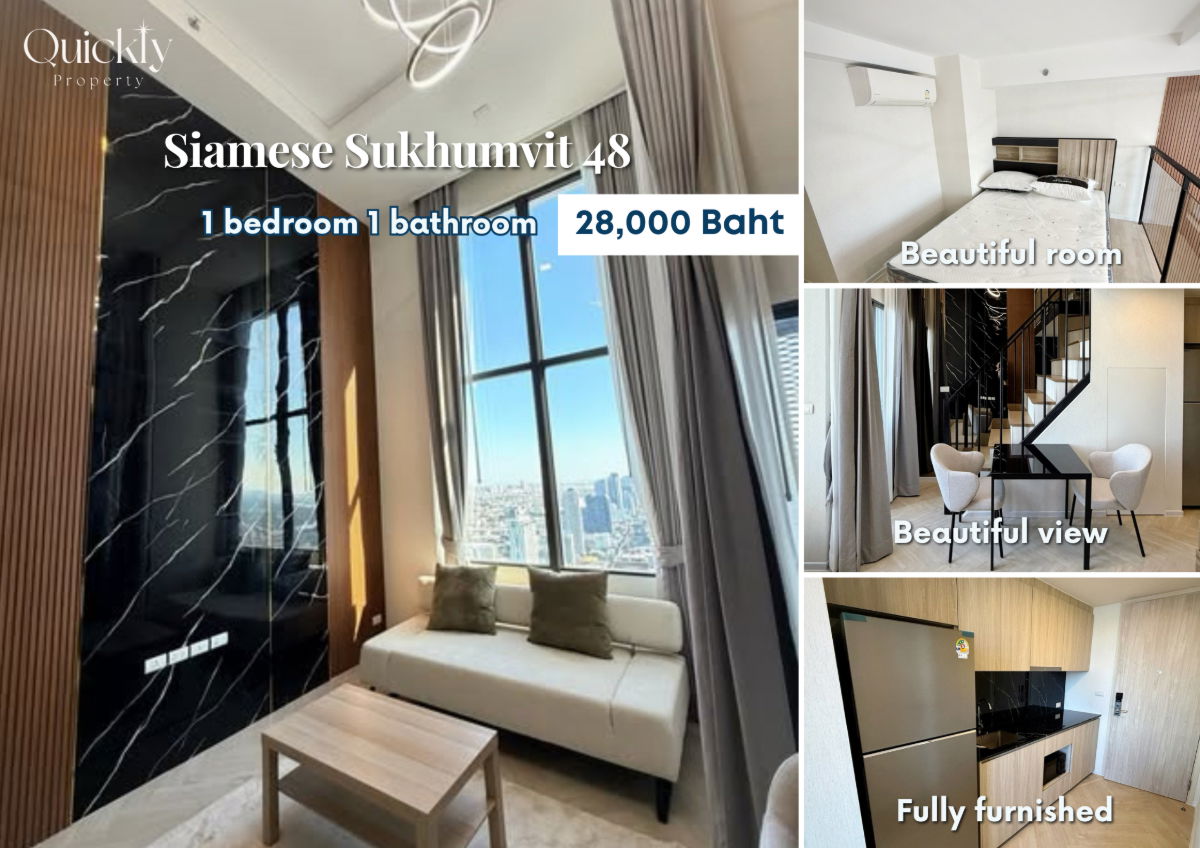 Siamese Sukhumvit 48 | Price 28,000 THB | Beautiful room, great location, fully furnished, ready to move in.