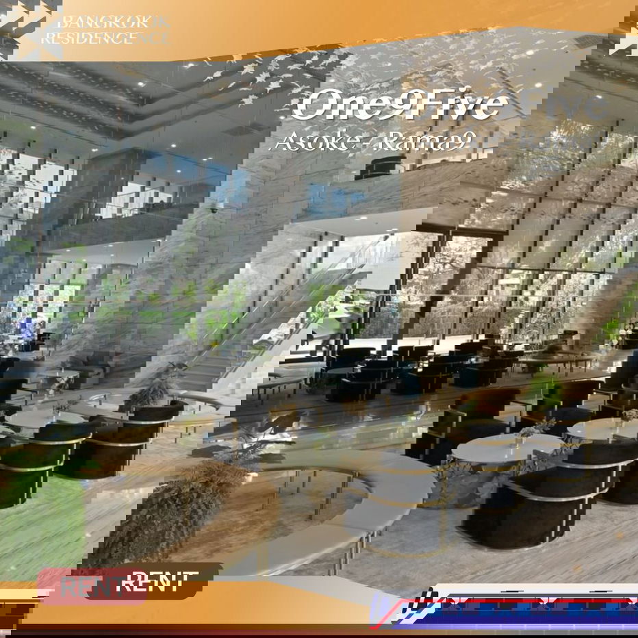 One9Five Asoke-Rama9 🛌🏻 Beautiful, fully furnished rooms 💖 Near MRT Rama9