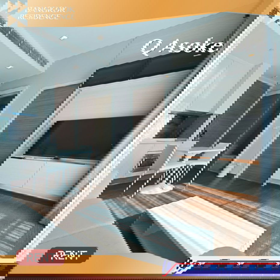 Q Asoke 💫 Stunning  with Great View 🌃  Near MRT Phetchaburi