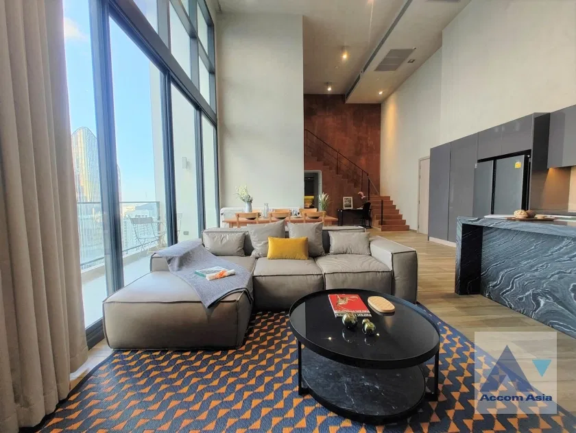 🔼🔽 AccomA 📩 Double High Ceiling,Duplex Condo,Penthouse 3 BR Condominium @The Lofts Asoke (AA33688)
