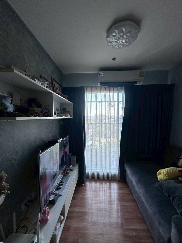 T114 Condo for rent, The Trust Condo Ngamwongwan, near the Ministry, beautiful room, fully furnished, with washing machine.