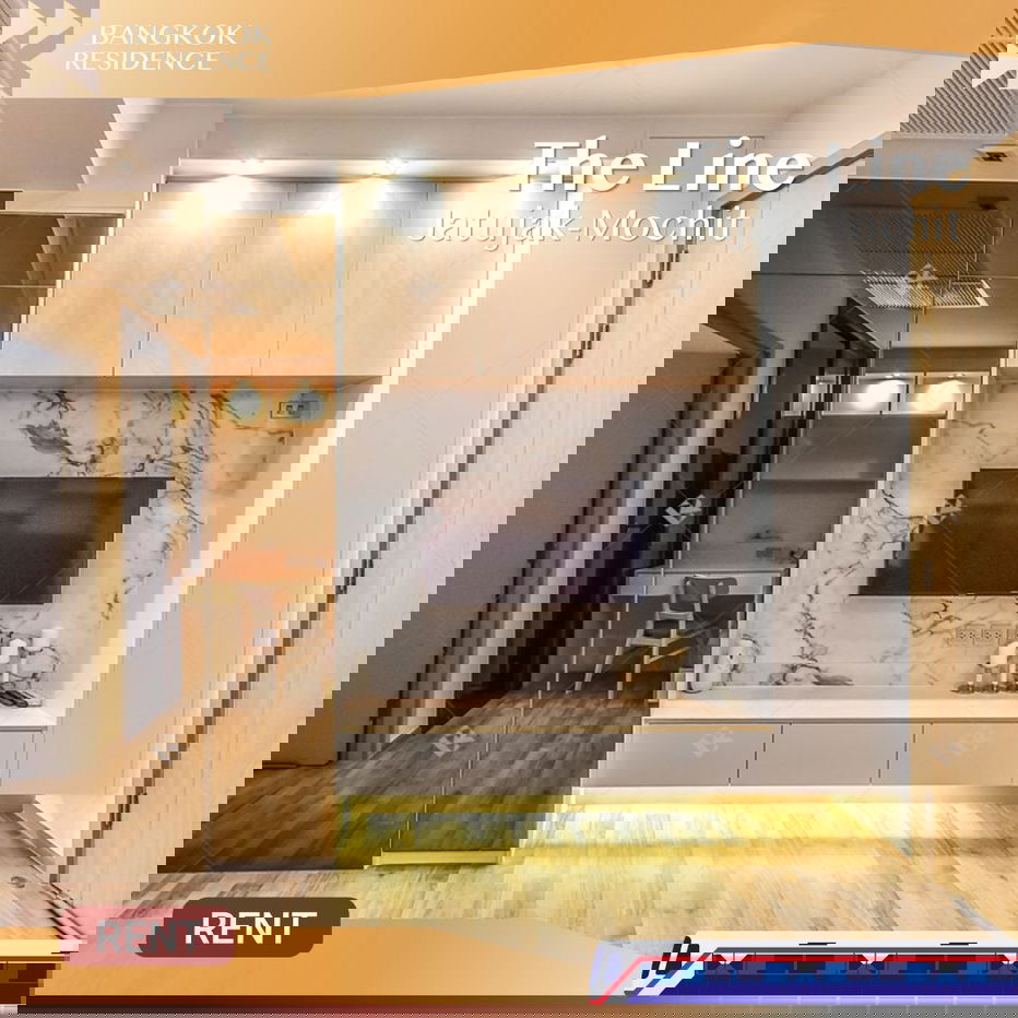 The Line Jatujak-Mochit 🌳 花园景观单位，家具齐全，设施齐全🛏️ 靠近 BTS Mo Chit