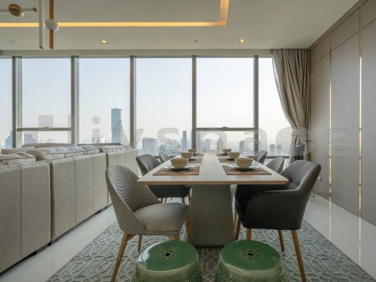 ▚ LE231ツ [FOR RENT] Ultra-Luxury Residence! The Bangkok Sathorn 2 Bed 128 sq.m. High Floor with Private Lift - 0m to BTS Surasak Only 120,000 THB!