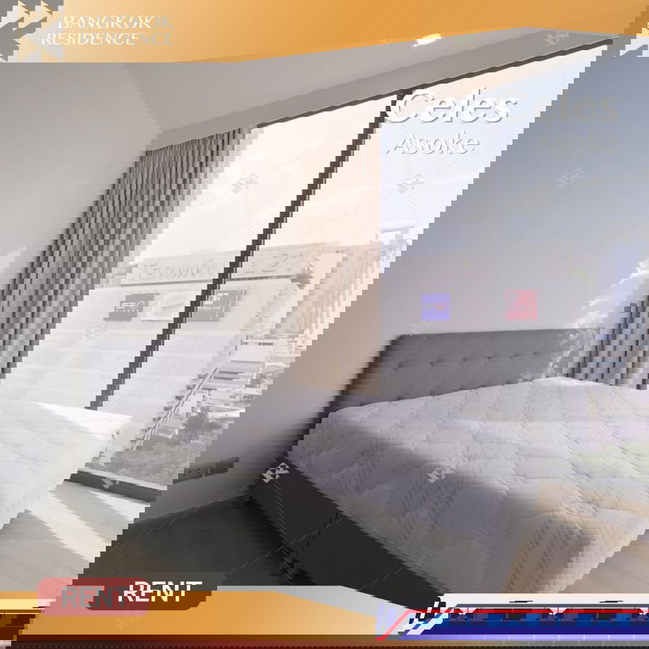 Celes Asoke💖 လှပသောအခန်း ⭐ MRT Sukhumvit အနီးတွင် အစစအရာရာ ပရိဘောဂအပြည့်အစုံဖြင့် လှပပါသည်။