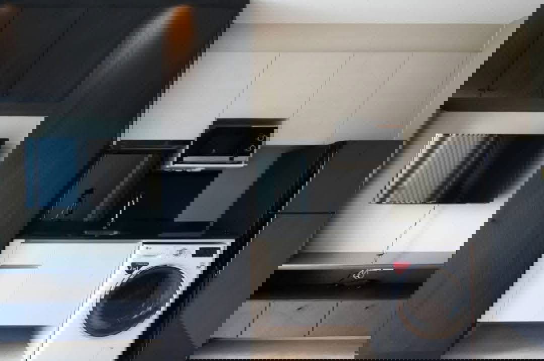 Cheapest in the project! ‼️ For Rent 🔥 Noble Revolve Ratchada. Beautiful room, fully furnished + washing machine with dryer 📍