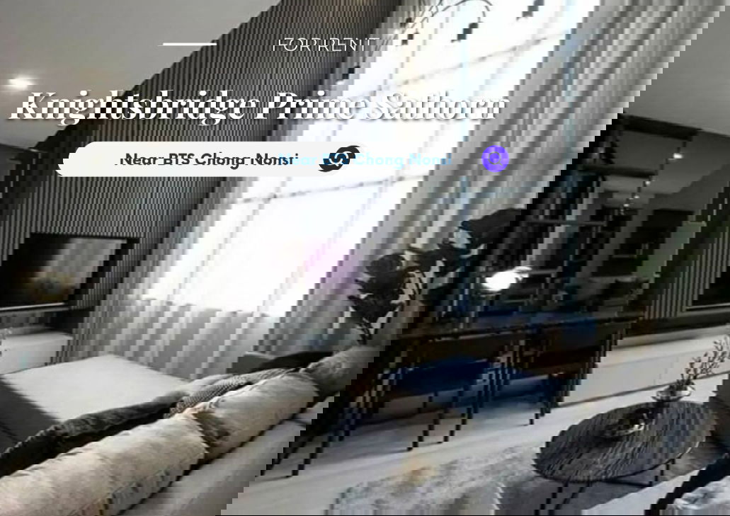 Knightsbridge Prime Sathorn | Price 29,000 THB | Beautiful room, great location, fully furnished, ready to move in.