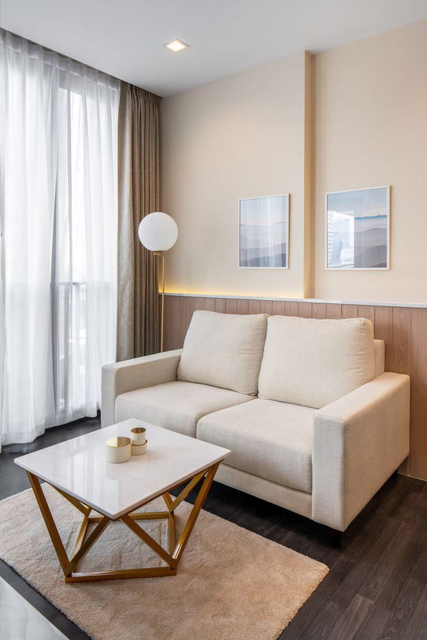 MRT rama 9 350 m. Price  25,000 Baht Condo The Line Asoke Ratchada ( Rental )