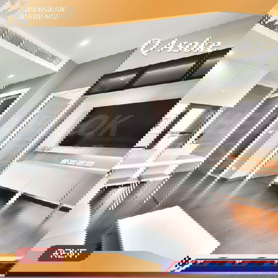 Q Asoke 💖 Beautiful fully furnished unit, Great price🔥 Near MRT Phetchaburi