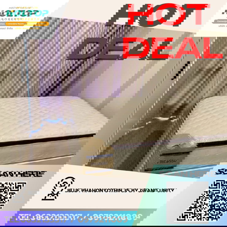 #Z4000💥 070169 🔥 Condo for Rent: Blue Phahonyothin 35 by Grand Unity