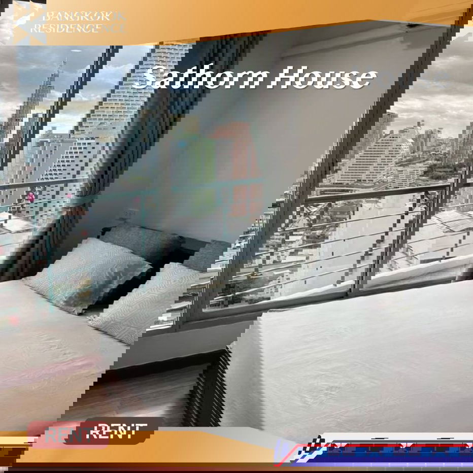 Sathorn House ✨ Beautiful newly renovated unit, fully furnished 🛌🏻 Near BTS Surasak