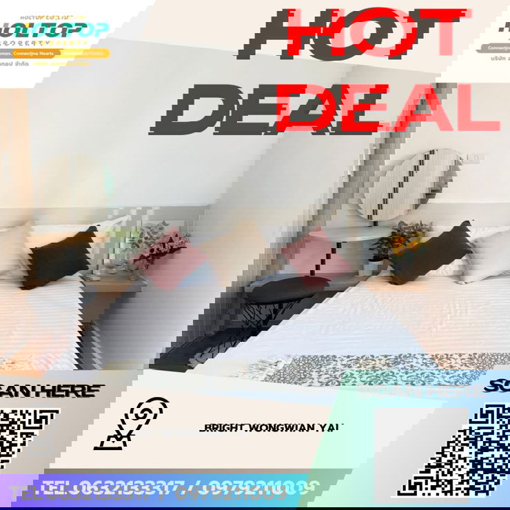 #Z3997💥 060169 🔥 Condo for Rent: Bright Wongwian Yai